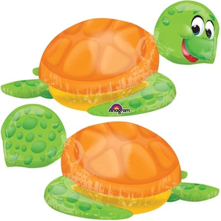 LOFTUS INTERNATIONAL Loftus International A3-1232 31 x 20 in. Silly Sea Turtle Super Shape Balloon A3-1232